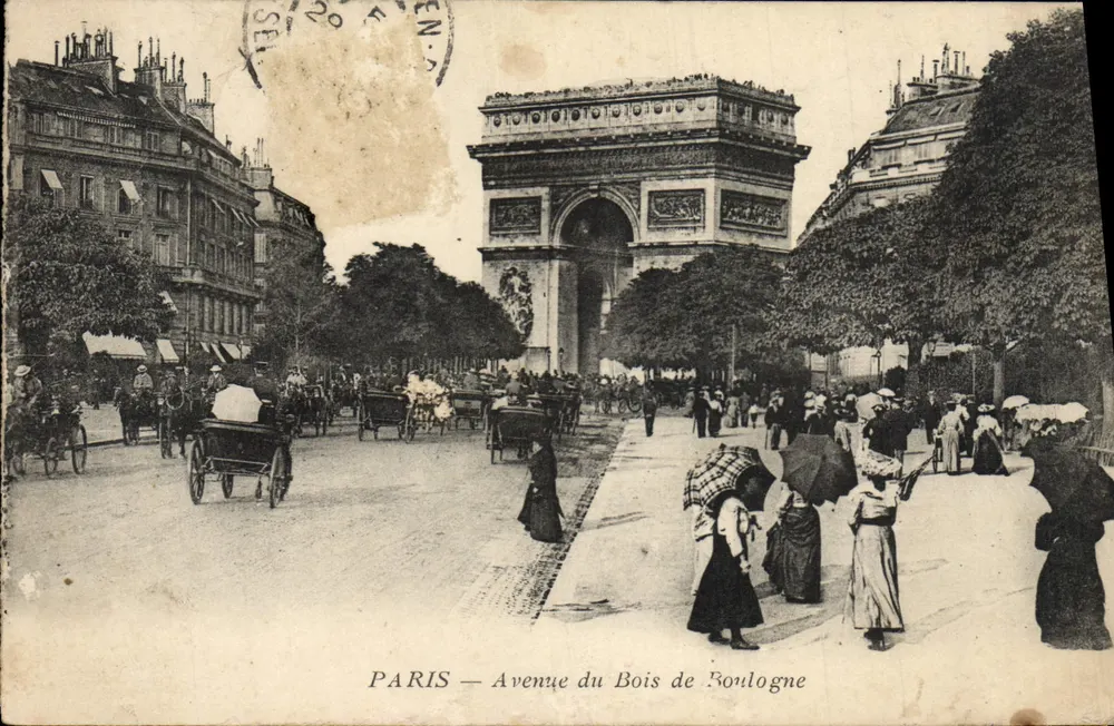 Paris — Avenue du Bois de Boulogne — Arc de Triomphe (éditeur : Paris, n° 7603/98) - Vorderseite
