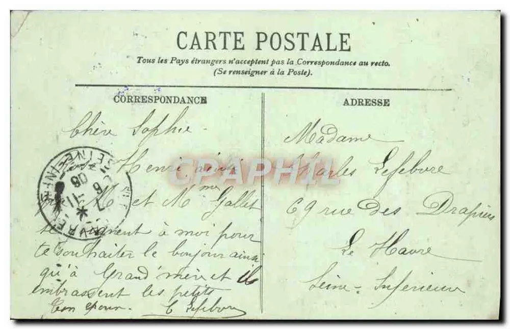 Paris — O Arco do Triunfo — LL. - Verso