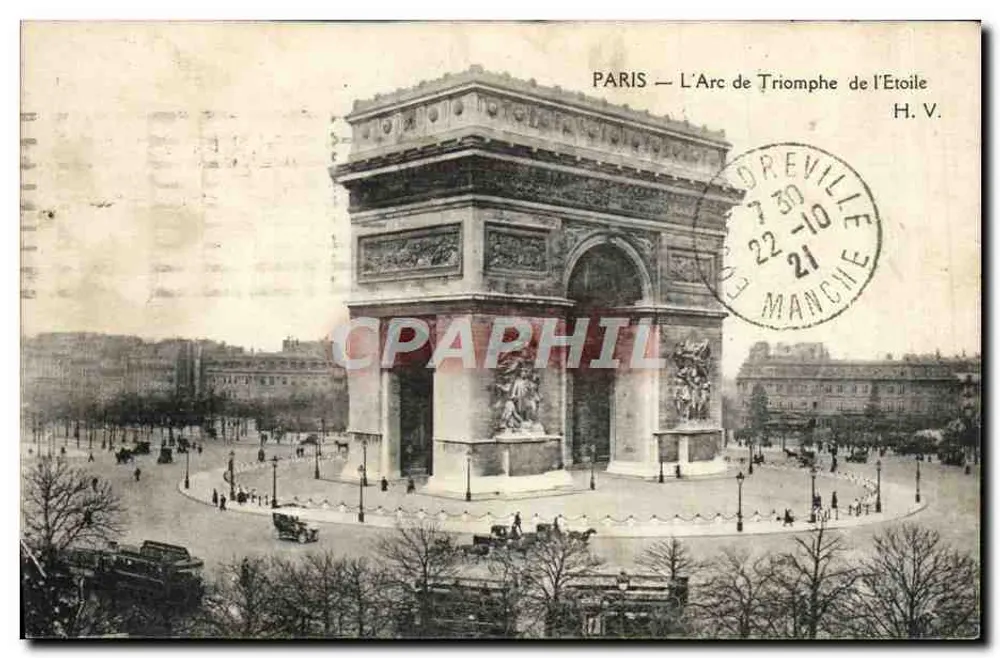 Paryż — Arc de Triomphe de l'Étoile — H. V. - Awers