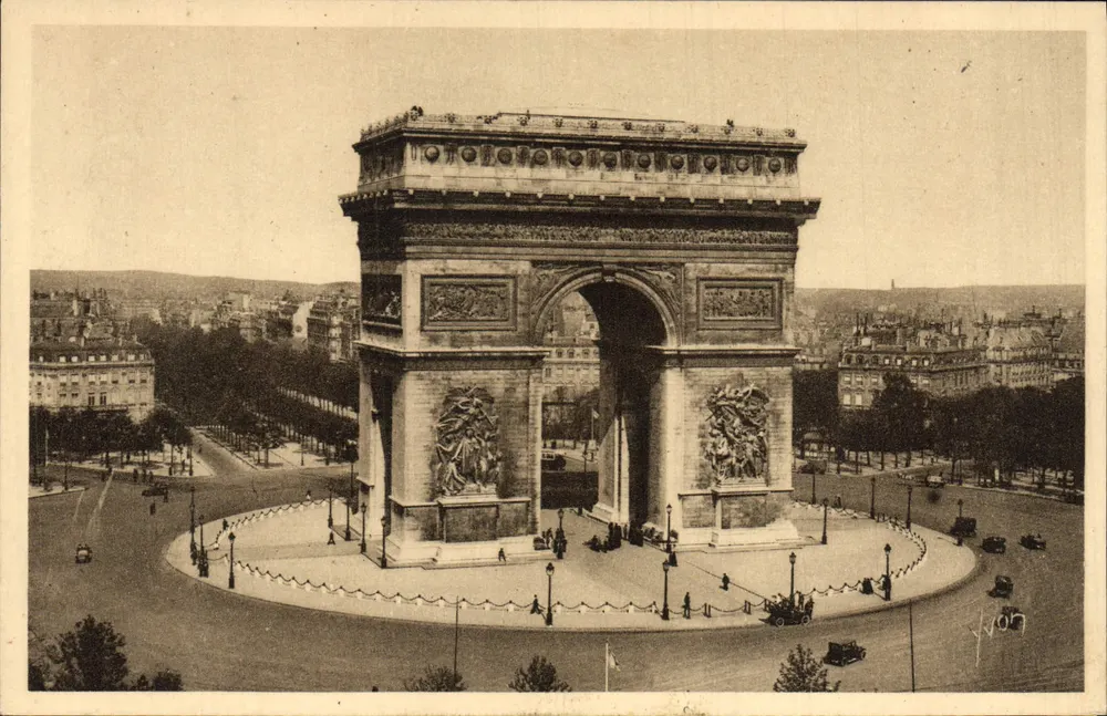 Paris — Arc de Triomphe et Place de l'Étoile — Les Éditions d'Art 'YVON' Paris - Frente