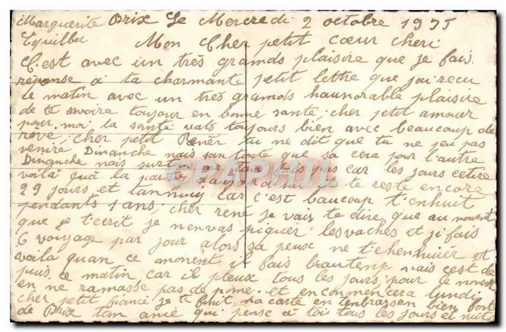 Coppia de amor — escena íntima — editor Noyer n°2554 - Reverso
