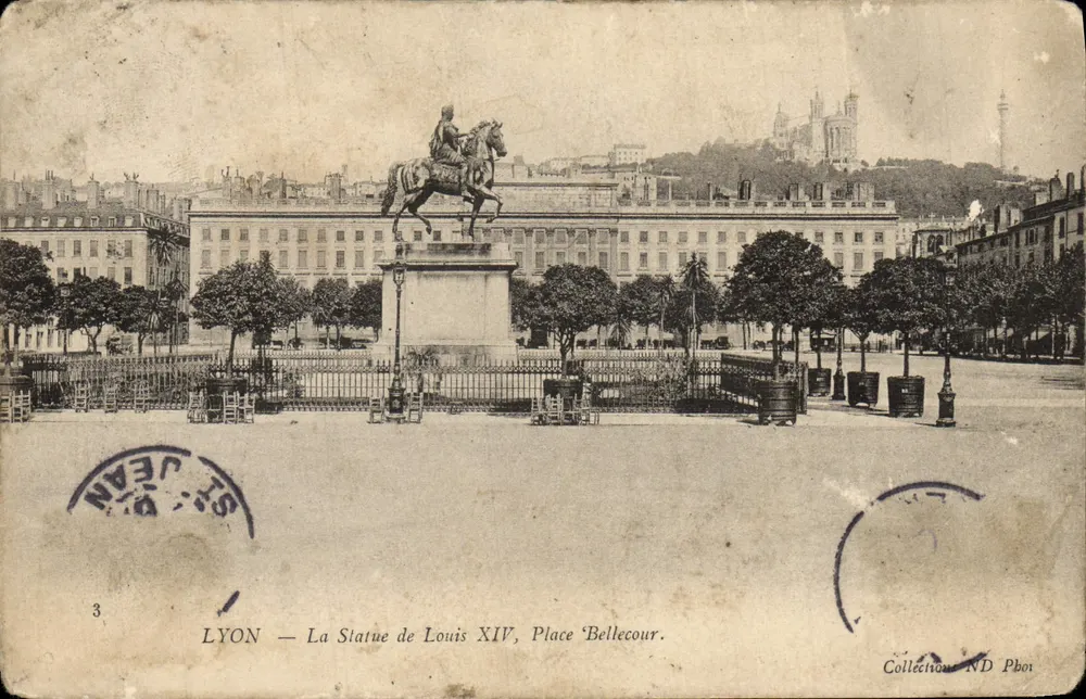LYON — La Statue de Louis XIV, Place Bellecour. — Collection ND Phot. - Vorderseite