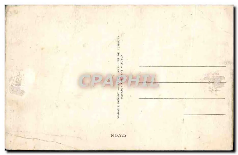 La Cascade de BriseCou — cascade en forêt — éditeur : Madame Ponnot — n° ND.225 - Verso