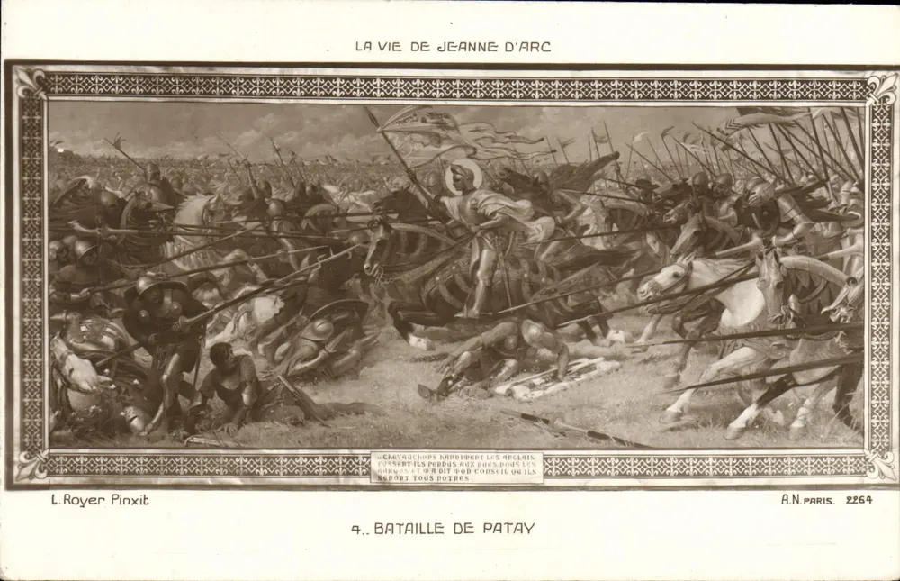 Schlacht bei Patay — Das Leben der Jeanne d'Arc — L. Royer Pinxit, A.N. Paris 2264 - Vorderseite