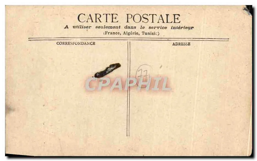 Fontainebleau — Grande Galerie — unbekannter Verleger - Rückseite