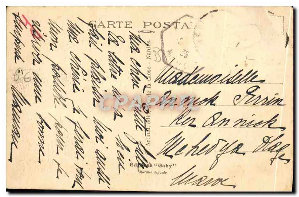 La Bretagne — Scène de fileuses bretonnes et enfants — SABY, n°30 - Verso