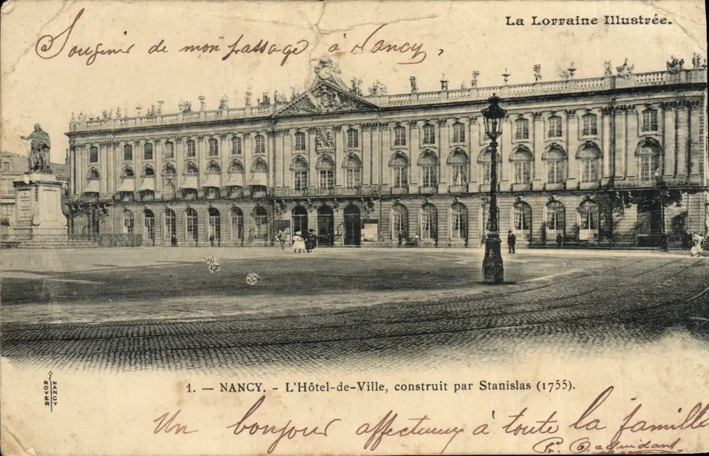 Nancy — L'Hôtel-de-Ville, construit par Stanislas (1755) — La Lorraine Illustrée, n°1 - Frente