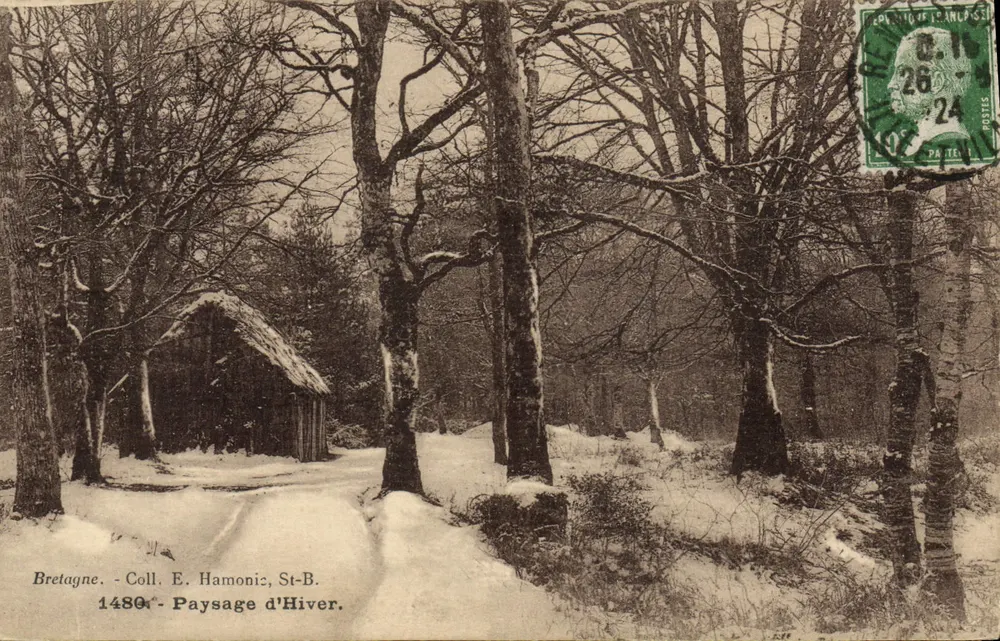 Bretanha - Coleção E. Hamonic, St-B. - Paisagem de Inverno - Frente