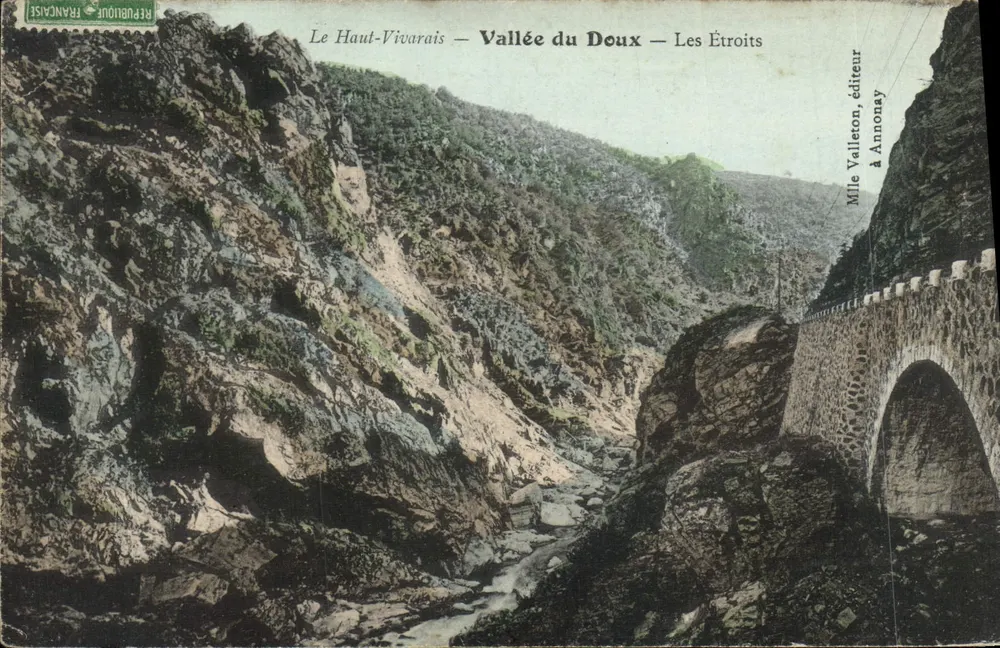 Le Haut-Vivarais — Vallée du Doux — Les Étroits — Mlle Valleton, Verlegerin in Annonay - Vorderseite