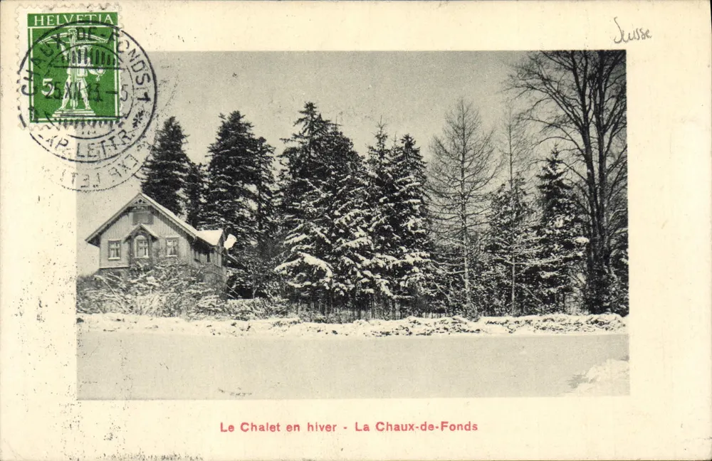 Das Chalet im Winter - La Chaux-de-Fonds — E. Beguin, Verlag, La Chaux-de-Fonds - Vorderseite
