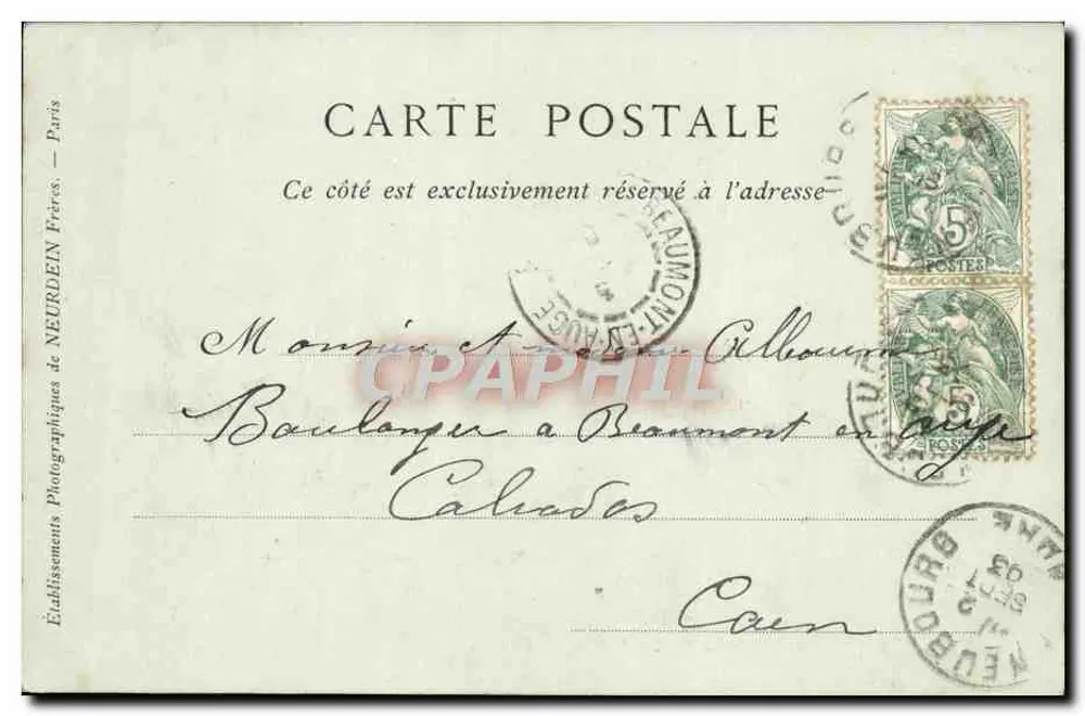 La Neubourg — Reste des Alten Schlosses — ND Phot, n°68 - Rückseite