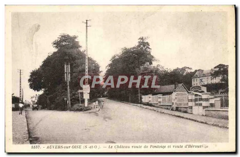 Auvers-sur-Oise (S.-et-O.) — Das Schloss auf der Straße nach Pontoise und Hérouville — CPHAPHIL 5537 - Vorderseite