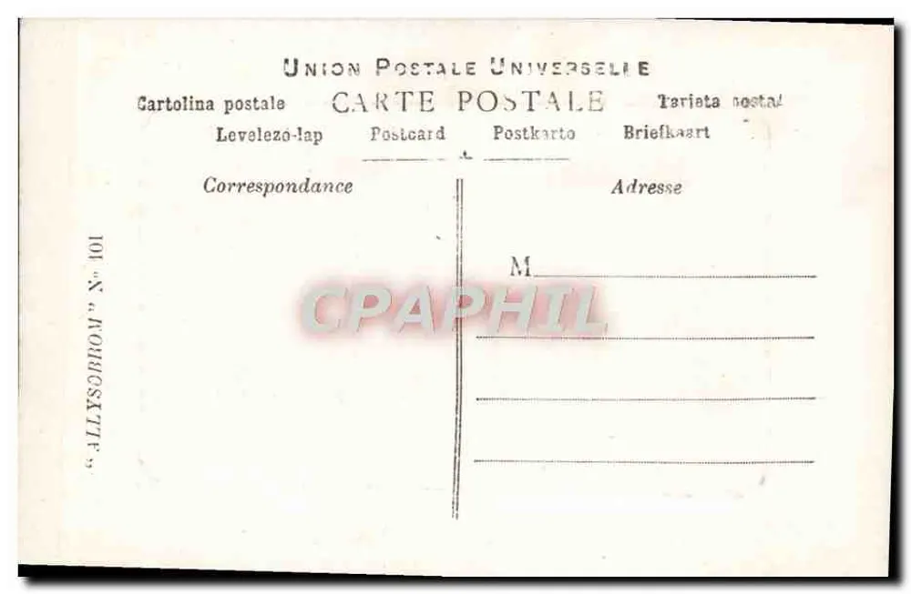 Castelo da Rivière — Vista pitoresca — Union Postale Universelle, N° 101 - Verso