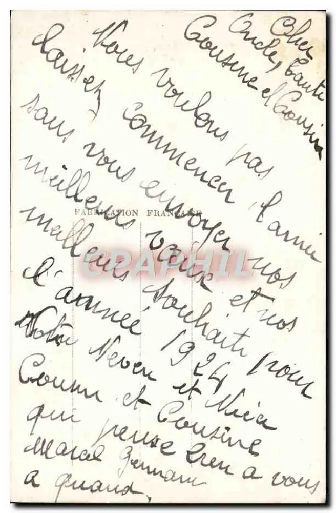 Paar — Frohe Neujahr — DÉDE PARIS 771 - Rückseite
