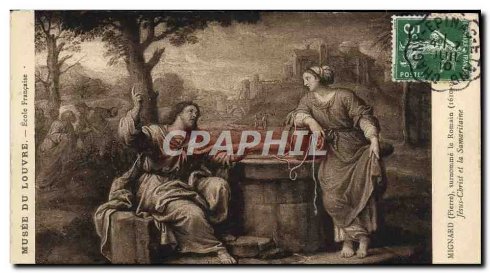 Jesus-Christus und die Samaritane — Louvre-Museum — französische Schule — Mignard (Pierre), genannt der Roman (1610-1668) - Vorderseite