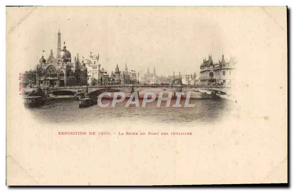 Exposition von 1900 - Die Seine am Pont des Invalides — A. Tullio, Paris - Vorderseite