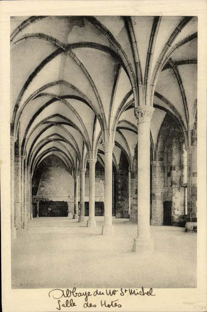 Abtei Mont Saint-Michel — Saal der Gäste — Edition der historischen Denkmäler, Paris - Vorderseite