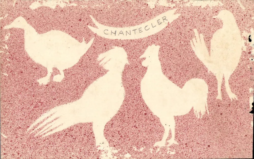 Chantecler — silhouettes d'oiseaux — éditeur non visible - Frente