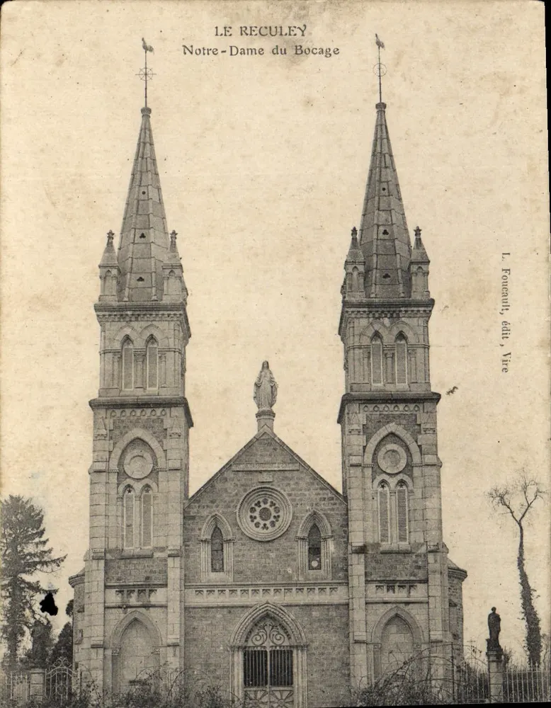 Le Reculey — Église Notre-Dame du Bocage — L. Foucault, édit., Vire - Frente
