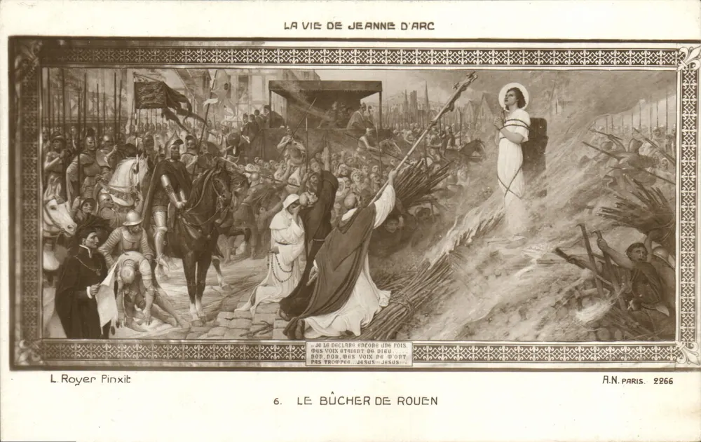 루앙의 화형 — 장이 드 아르크의 삶 — L. Royer Pinxit, A.N. Paris 2266 - 앞면
