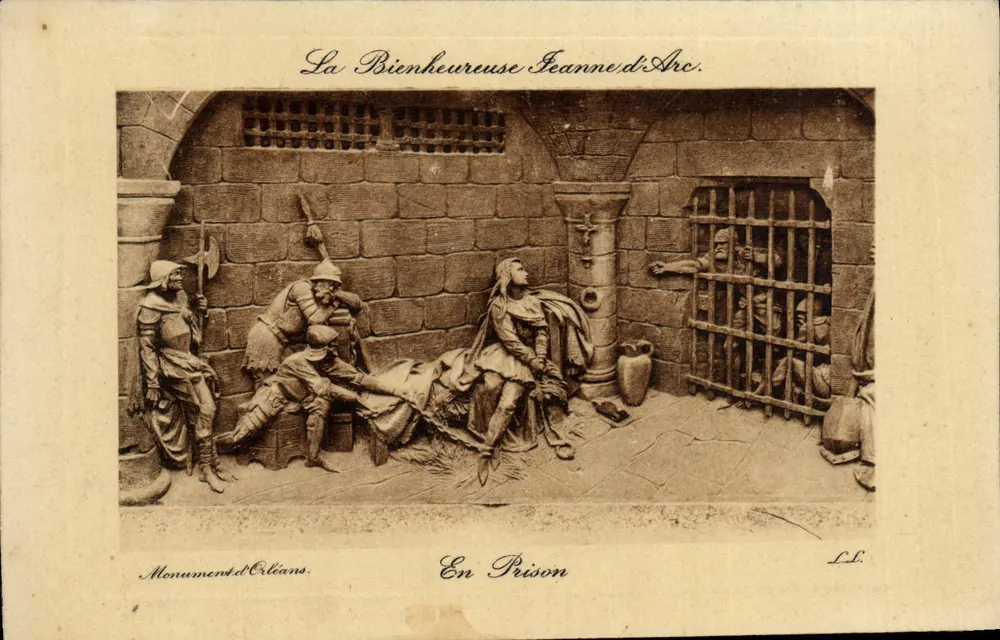 De Gelukkige Jeanne d'Arc — In de gevangenis — Monument van Orléans — L.D. - Voorkant