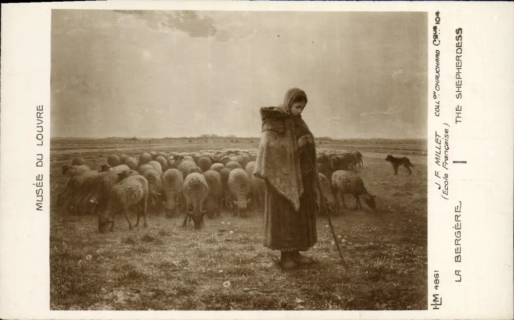 Die Schäferin — J.F. Millet (französische Schule) — Louvre-Museum - Vorderseite