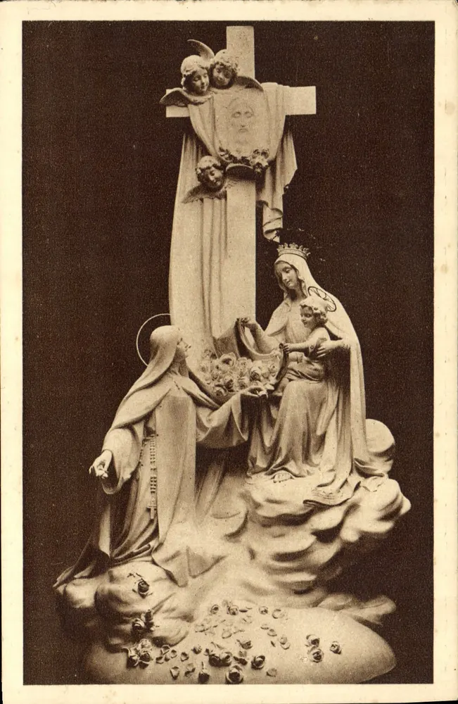 Die Kapelle der Karthäuserinnen von Lisieux — Skulpturgruppe über dem Hauptaltar - Vorderseite