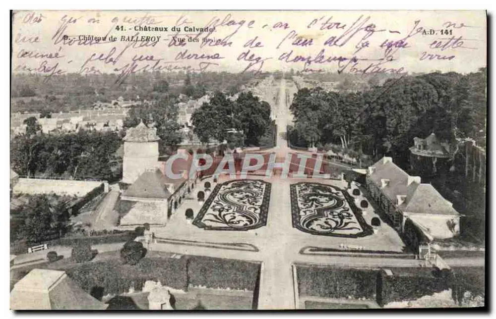 Schloss Balleroy — Ansicht der Gärten — A.D. 141 - Vorderseite
