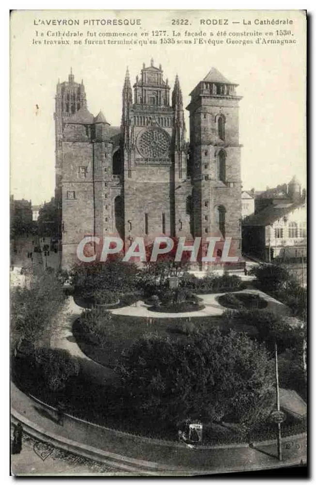 Rodez — Die Kathedrale — Das pittoreske Aveyron - Vorderseite