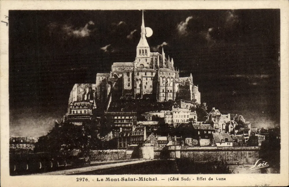 O Mont-Saint-Michel — (Lado Sul) — Efeito de Lua — Loïc — n° 2976 - Frente