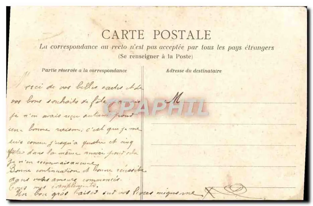 La vie aux champs — Le rendez-vous — Hécolotypie Dugas et Cie, Nantes - Verso