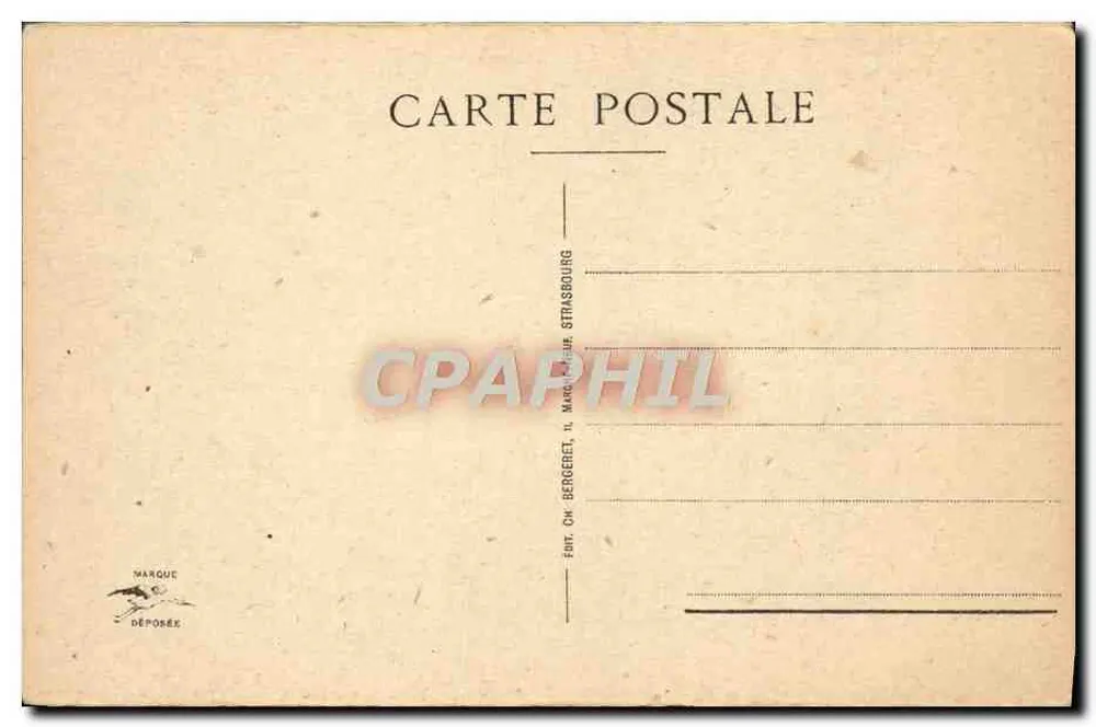 Strasbourg - Église Protestante de la Garnison — éditeur MARQUE BERGERET, n° 207 - Verso