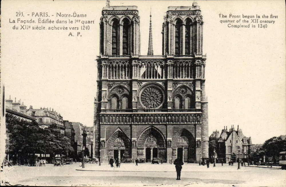Paris - Notre-Dame — Fachada — Editor E. Papeghin, Paris, n° 293 - Frente