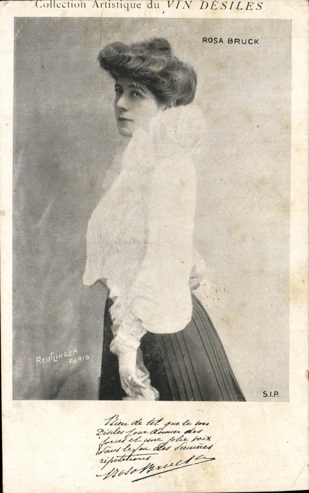 Rosa Bruck — Künstlerische Sammlung des Weins Desiles — Reutlinger Paris - Vorderseite