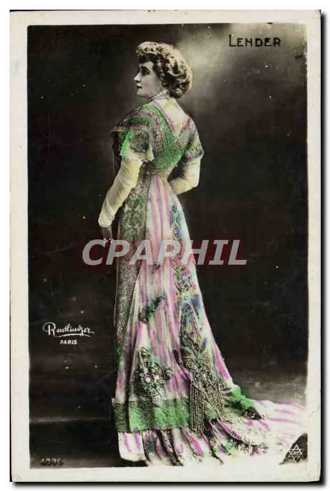 Lender — Portrait von hinten in Abendkleid — Reuflinger, Paris, Nr. 4996 - Vorderseite