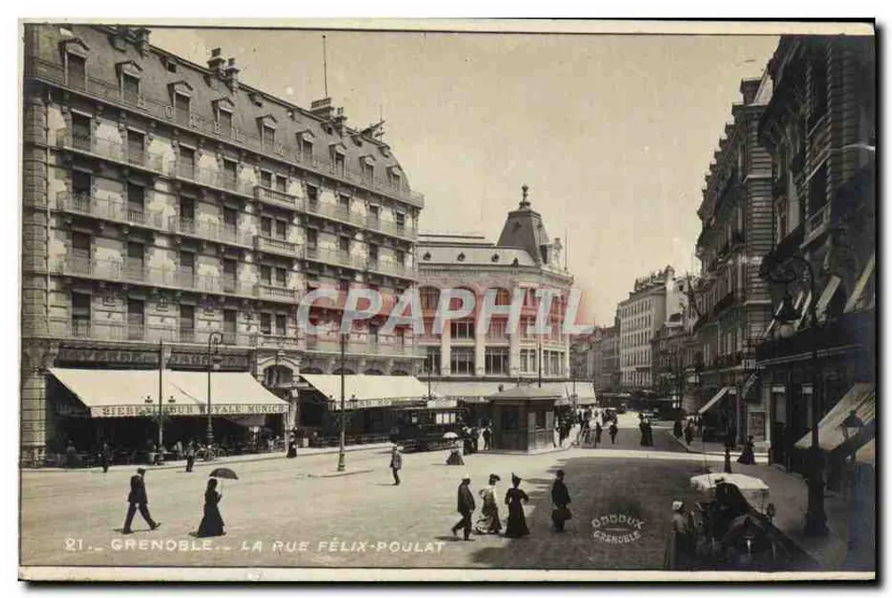 Grenoble — La Rue Félix-Poulat — Ondoux Grenoble - Vorderseite