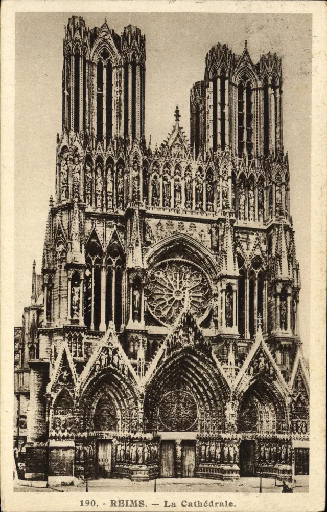 Reims — A Catedral — A. Quentlin, n°190 - Frente