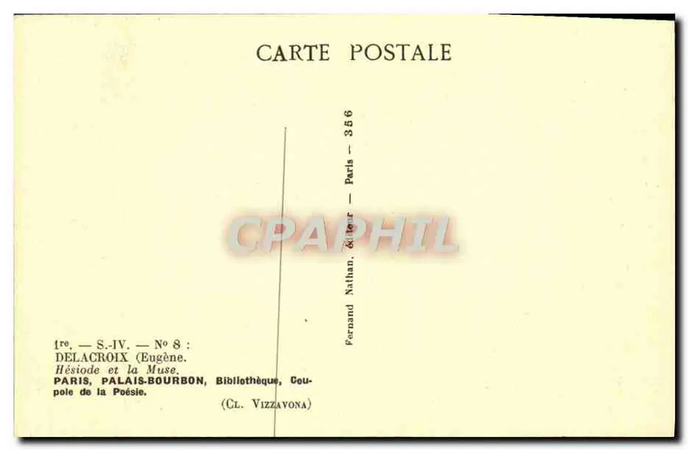 Hésiode e a Musa — Palácio Bourbon, Biblioteca da Poesia — Editor Nathan, n° 8 - Verso