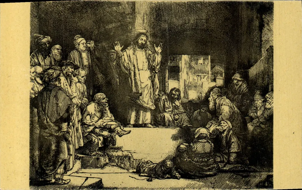 Jesus predigend oder Das kleine Grab — Rembrandt Harmensz van Rijn genannt Rembrandt — Verlag Nathan, Paris, Nr. 228 - Vorderseite