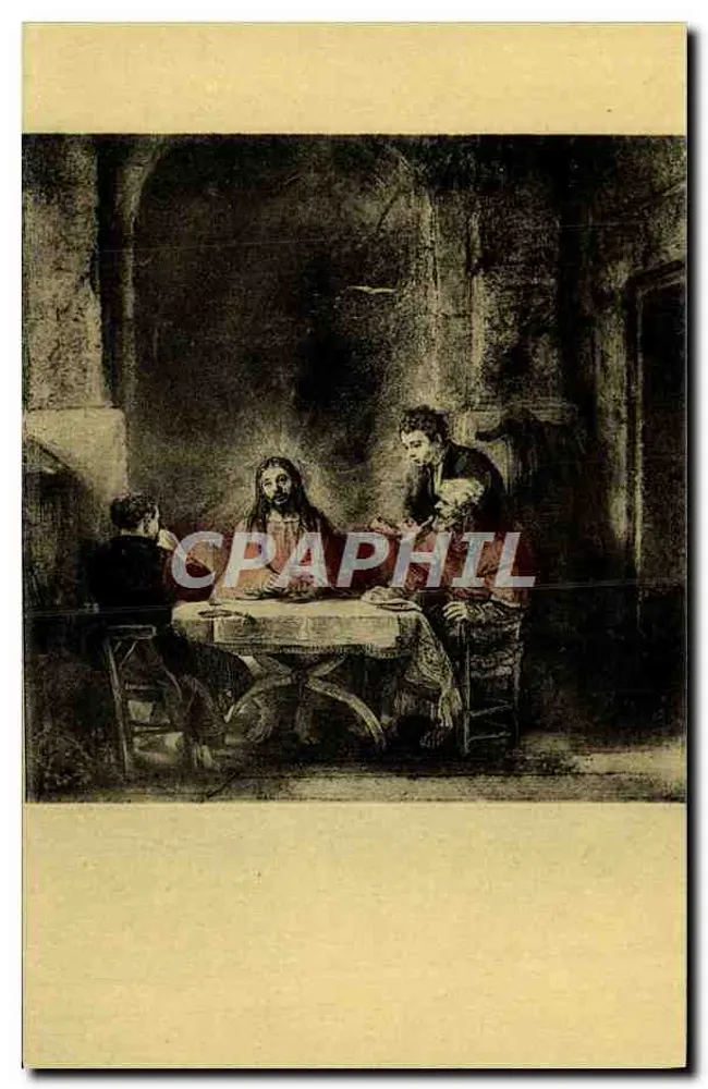 Die Pilger von Emmaus — Rembrandt Harmensz Van Rijn — Edition Lévy-Neurdein, Paris - Vorderseite