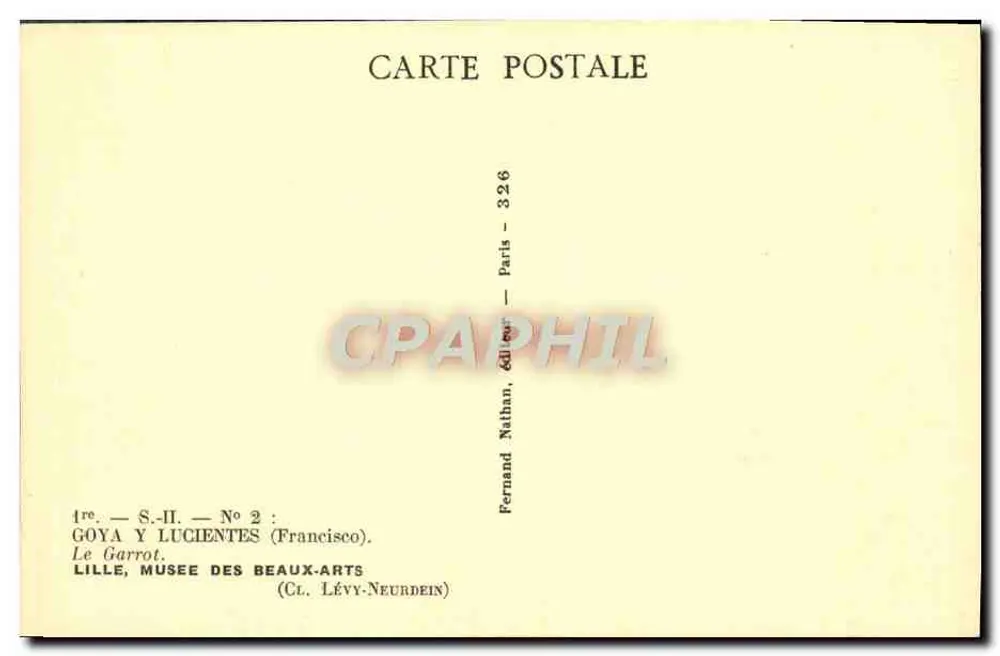Jesus Christ mit Dornenkrone — religiöse Szene — Verlag Fernand Nathan, Serie S.-II Nr. 2 - Rückseite