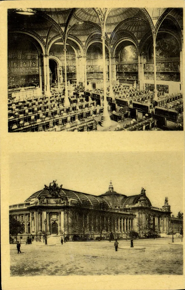 Lesesaal der Nationalbibliothek — Grand Palais — Labrouste, Louvet und Thomas — Fernand Nathan, Paris, n° 458 - Vorderseite