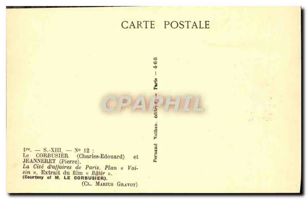 Die Geschäftsstadt Paris — Plan « Voisin » — Verlag Nathan, n° 468 - Rückseite