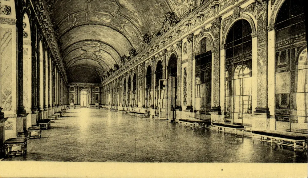 Schloss Versailles — Galerie der Spiegel — Verlag Nathan, Serie S.-III, n°6 - Vorderseite