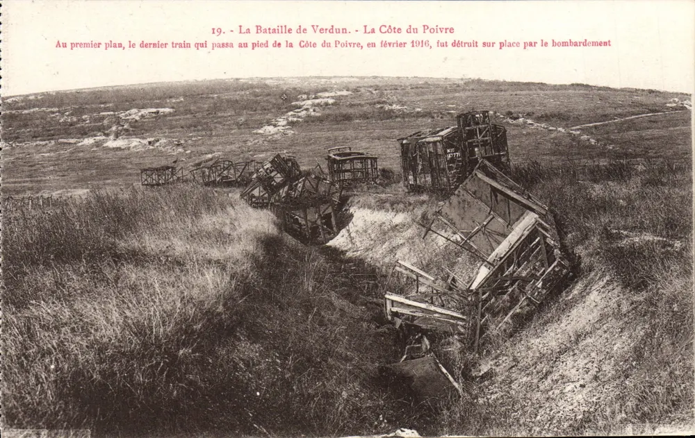 Die Schlacht von Verdun - Der Poivre-Hügel — zerstört im Februar 1916 - Vorderseite