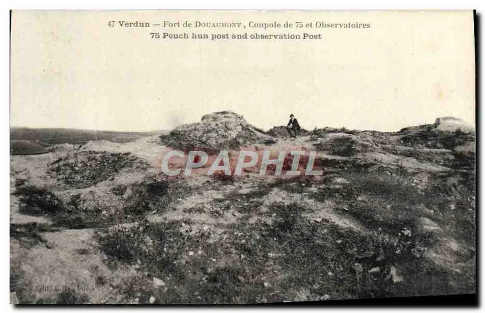 Fort de Douaumont — 75-mm-Kuppel und Observatorien — Verlag L. D. Paris, Nr. 47 - Vorderseite