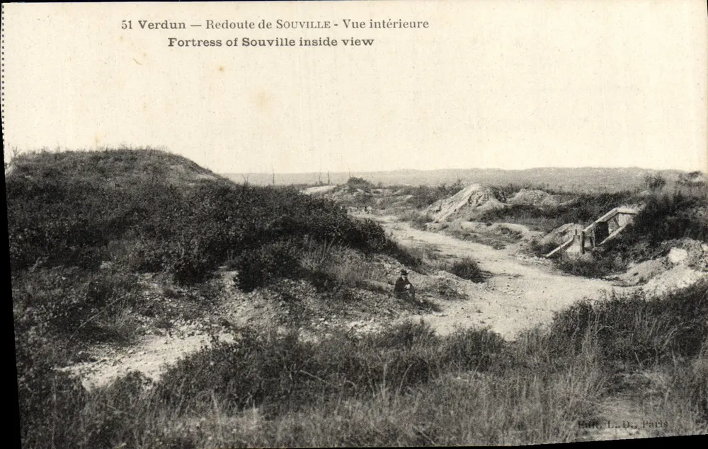 Verdun — Redoute de Souville — Innenaufnahme — Édit. L.D., Paris - Vorderseite