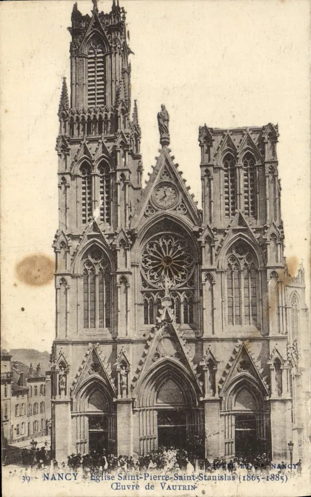 Nancy — Kirche Saint-Pierre-Saint-Stanislas — Werk von Vautrin (1865-1885) - Vorderseite
