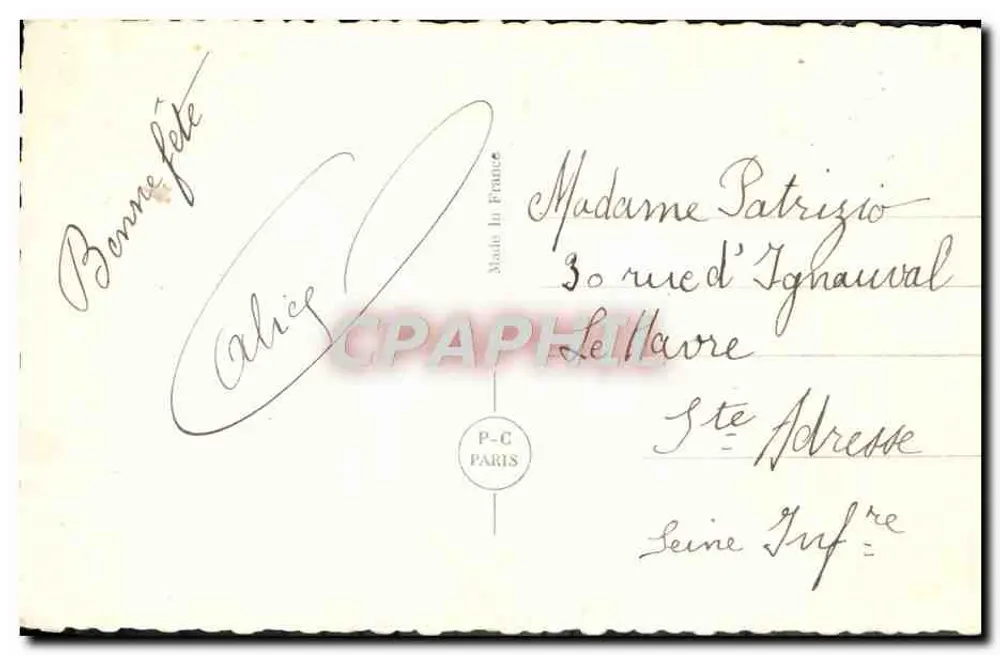 Lächelnde junge Frau, die einen Rosenstrauß hält — PC Photo 4081 — Verlag PC Photo - Rückseite