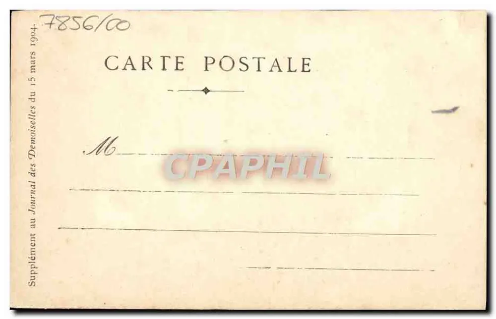 Liseron — botanische illustratie — Supplément au Journal des Demoiselles, n° 7856/00 - Achterkant
